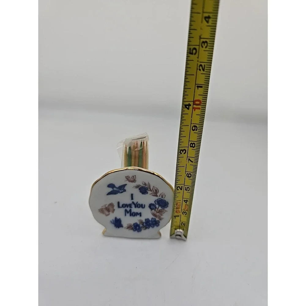 Vintage I Love You Mom Toothpick Holder Mother's Day Birthday  Taiwan 1960's
